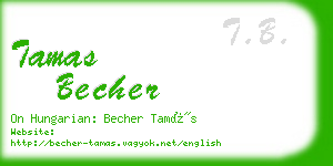 tamas becher business card